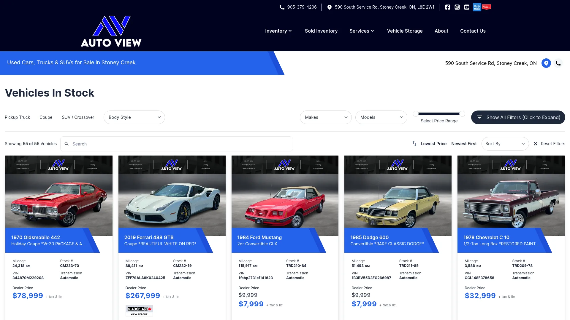 Auto View website
