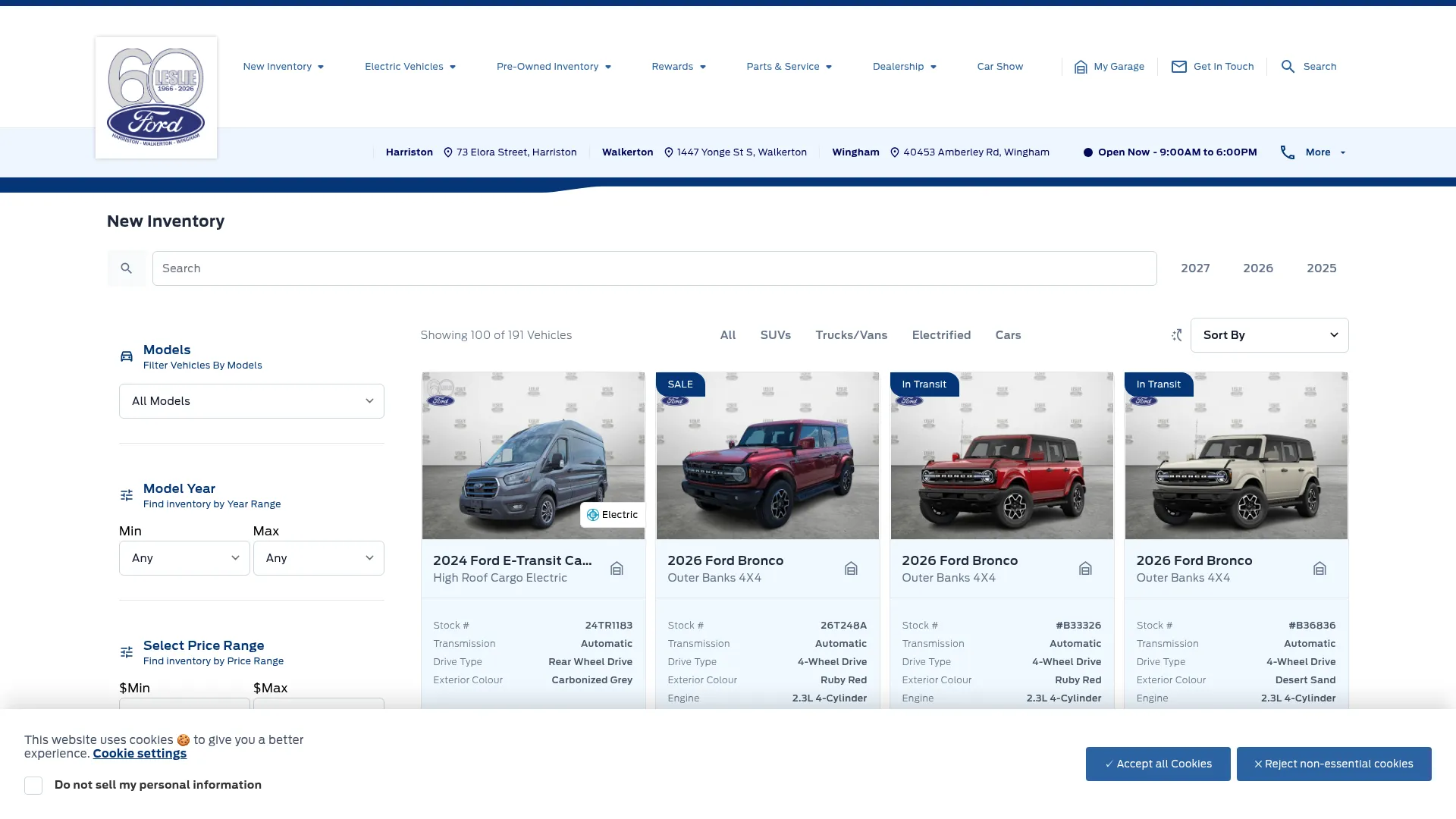 Leslie Ford Motors website