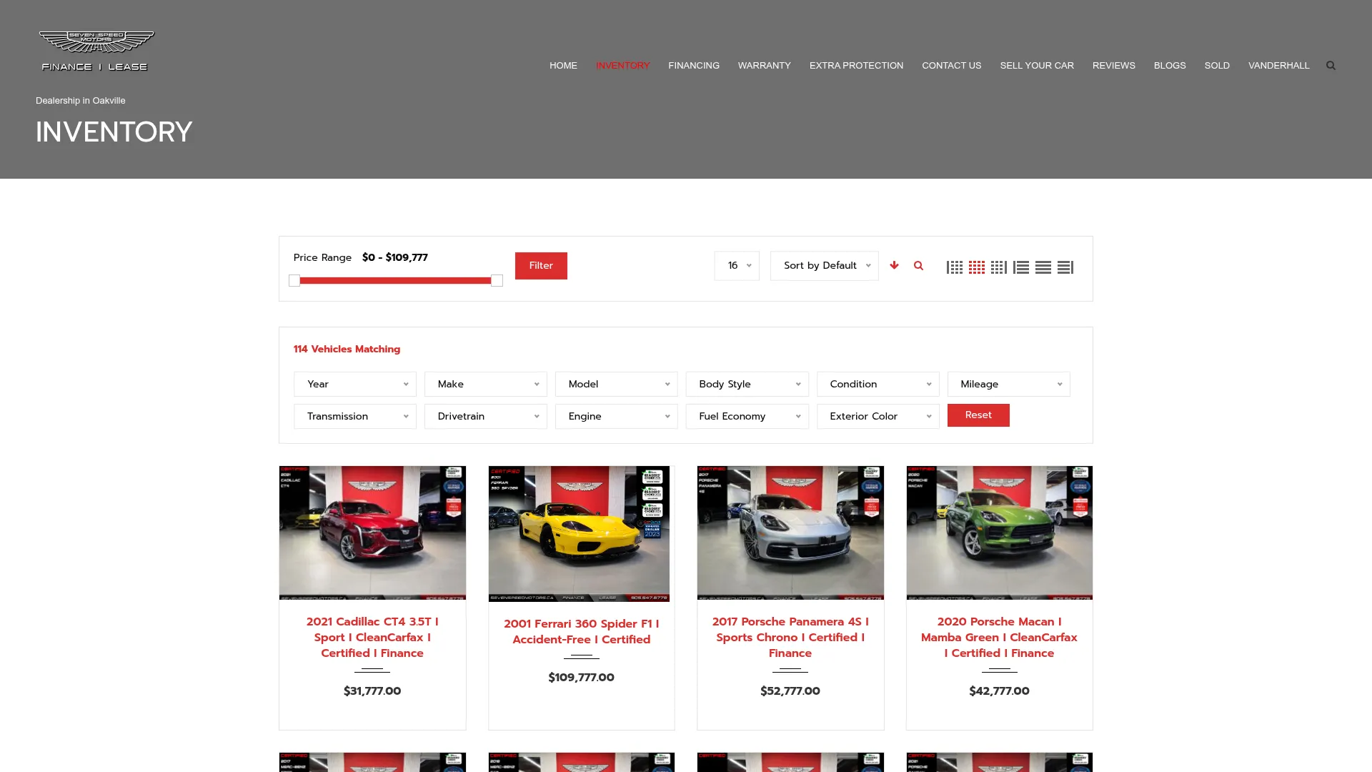 sevenspeedmotors.ca website
