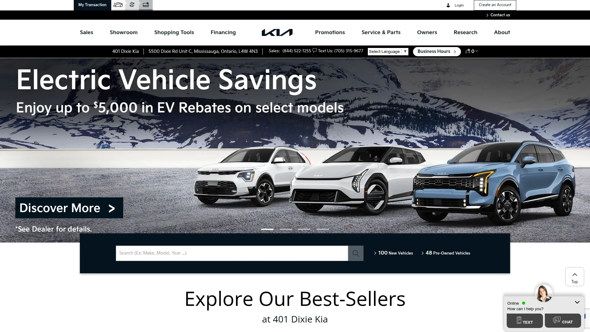 401 Dixie Kia website