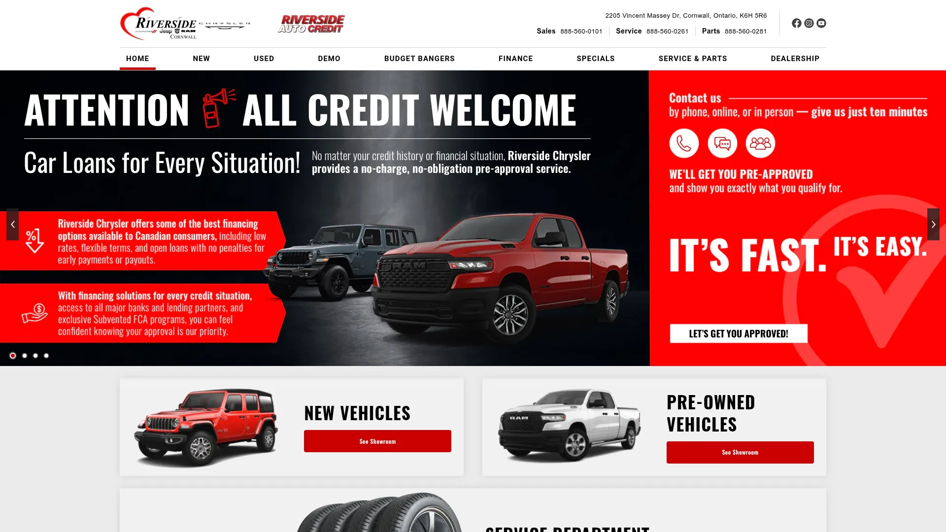 Riverside Chrysler Dodge Jeep Ram website