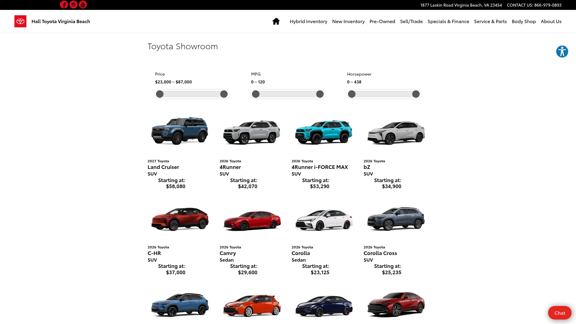 halltoyotavirginiabeach.com website