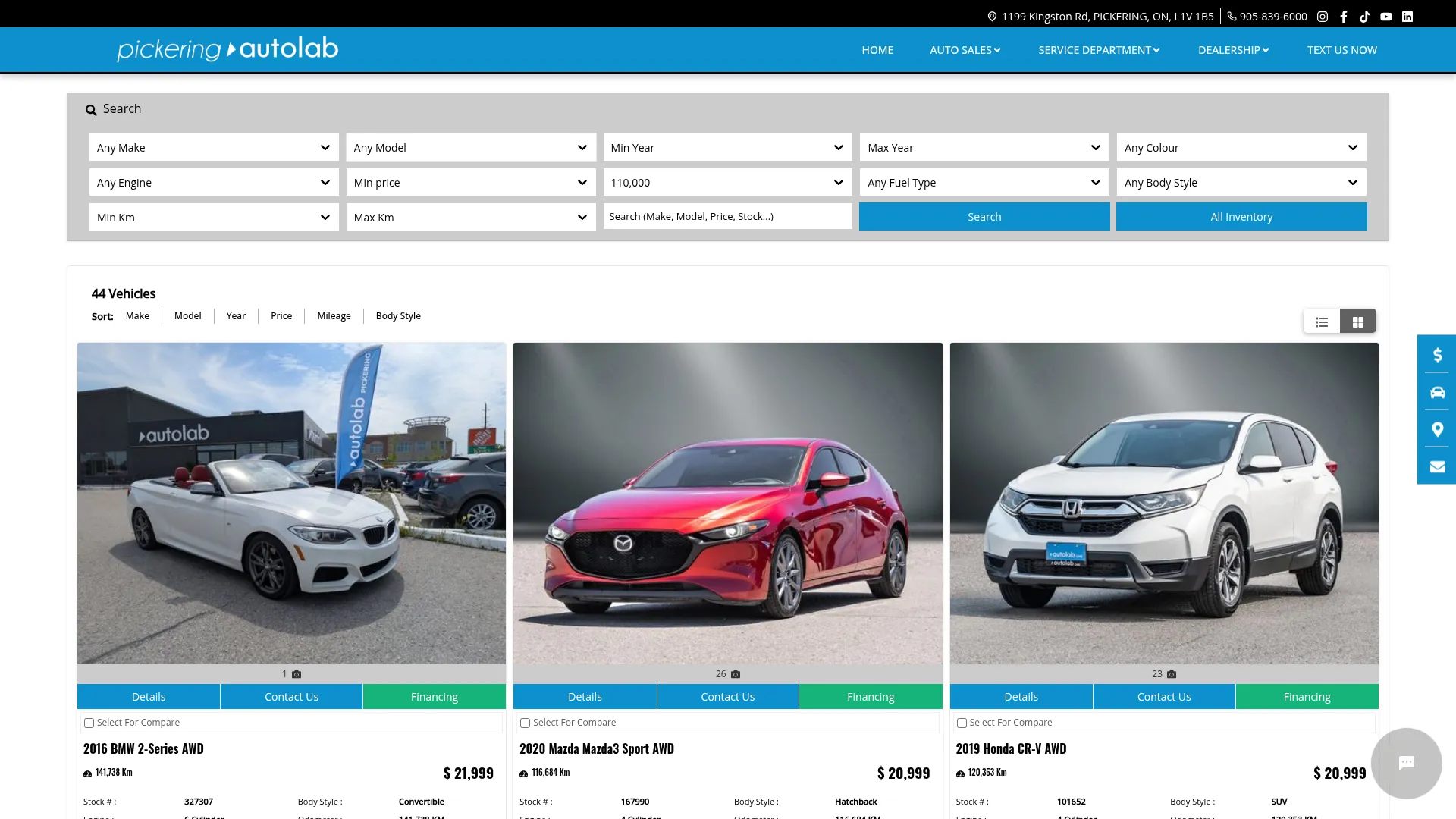 pickeringautolab.com website