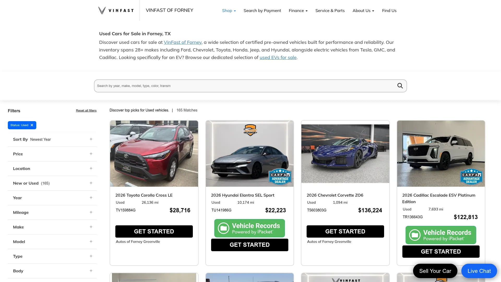 vinfastofforney.com website