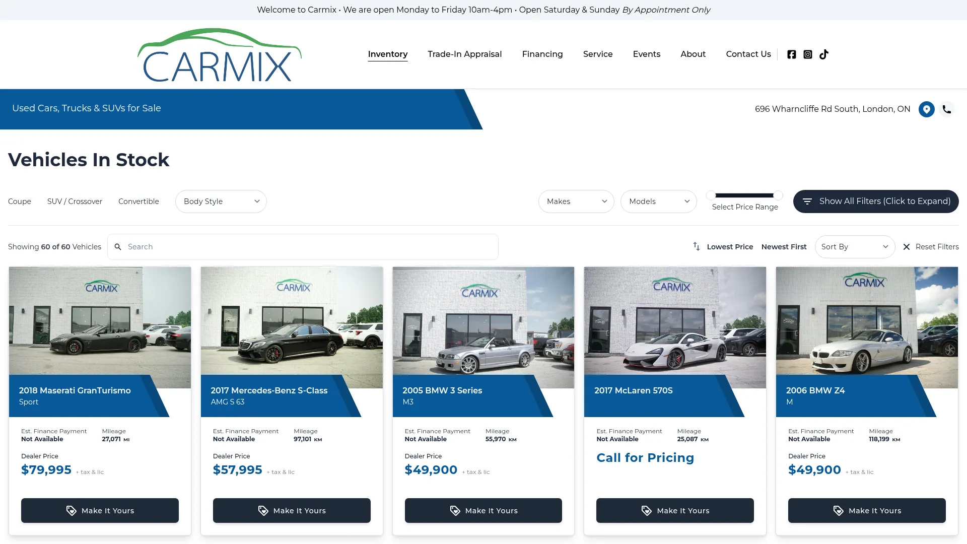 Carmix website