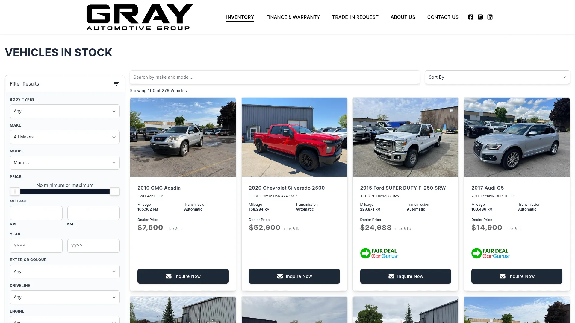 Gray Automotive Group website