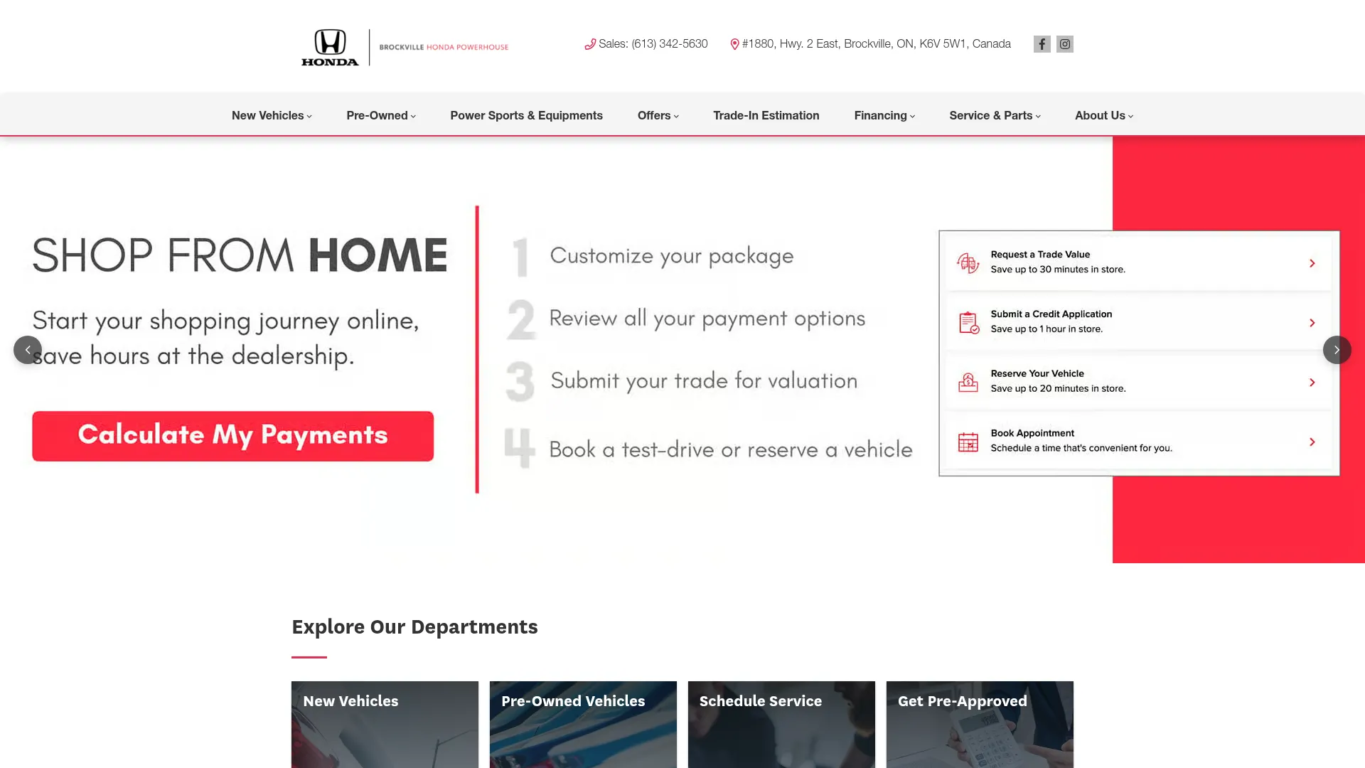 Brockville Honda website