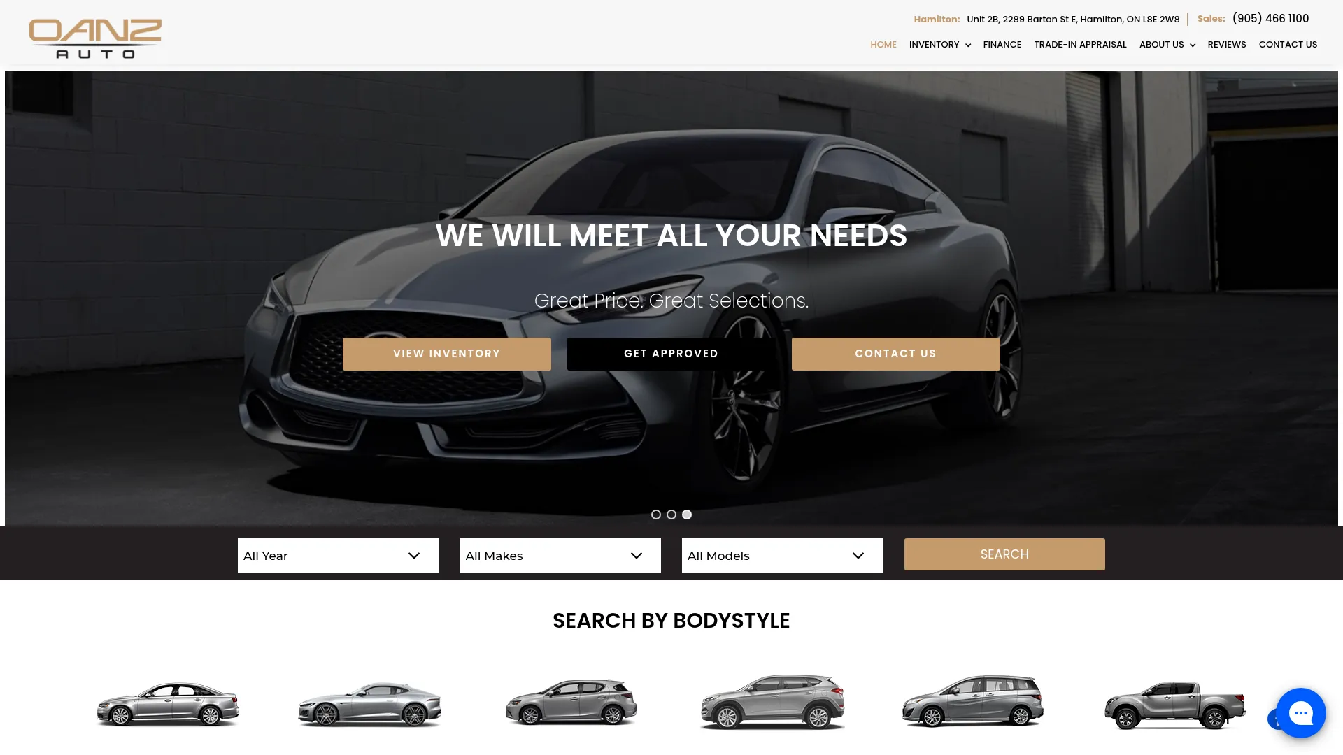 OANZ AUTO website