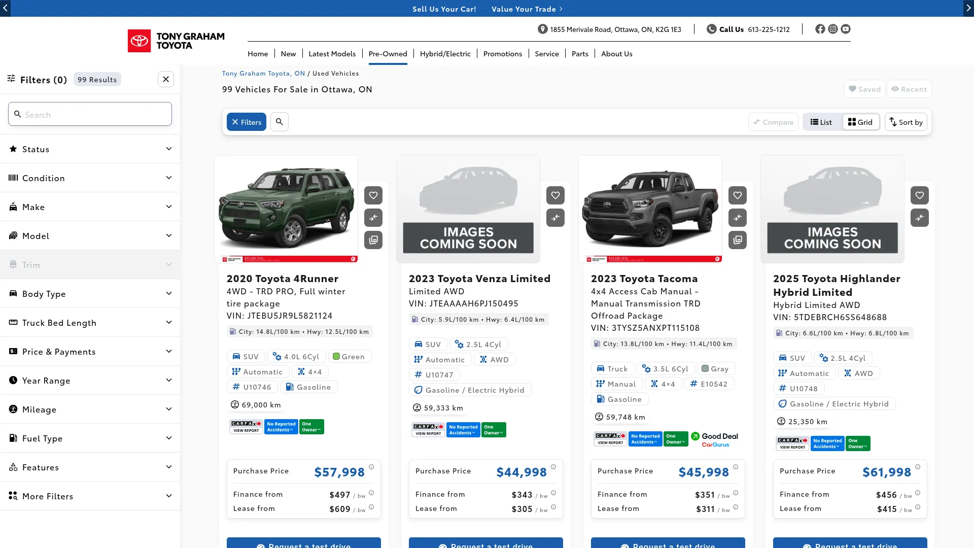 Tony Graham Toyota website