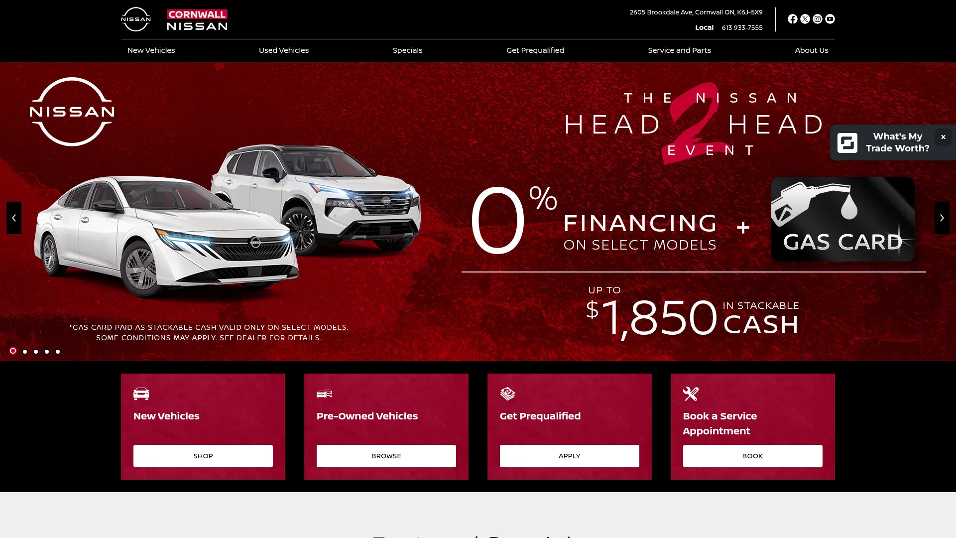 Cornwall Nissan website