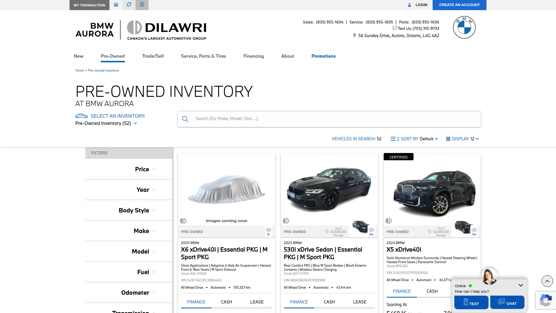 BMW Aurora website