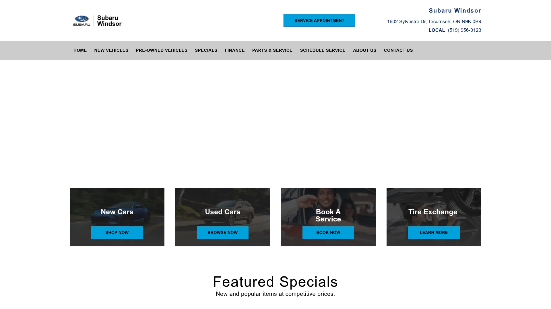 Subaru Windsor website
