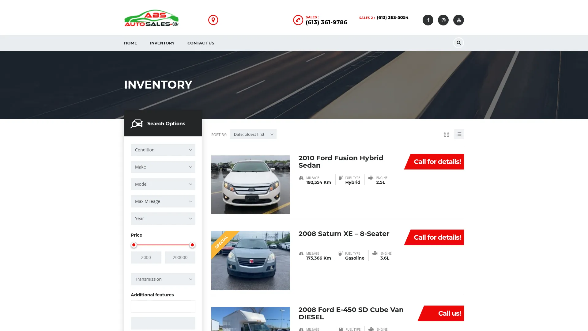 ABS AUTO SALES website