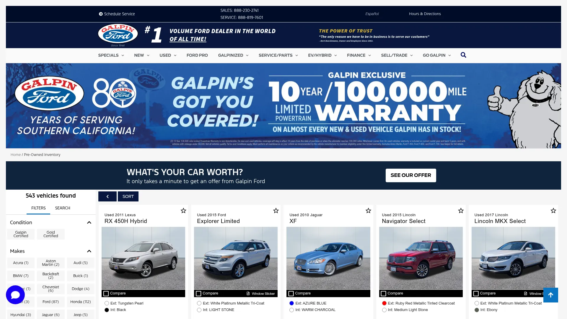 Galpin Ford website