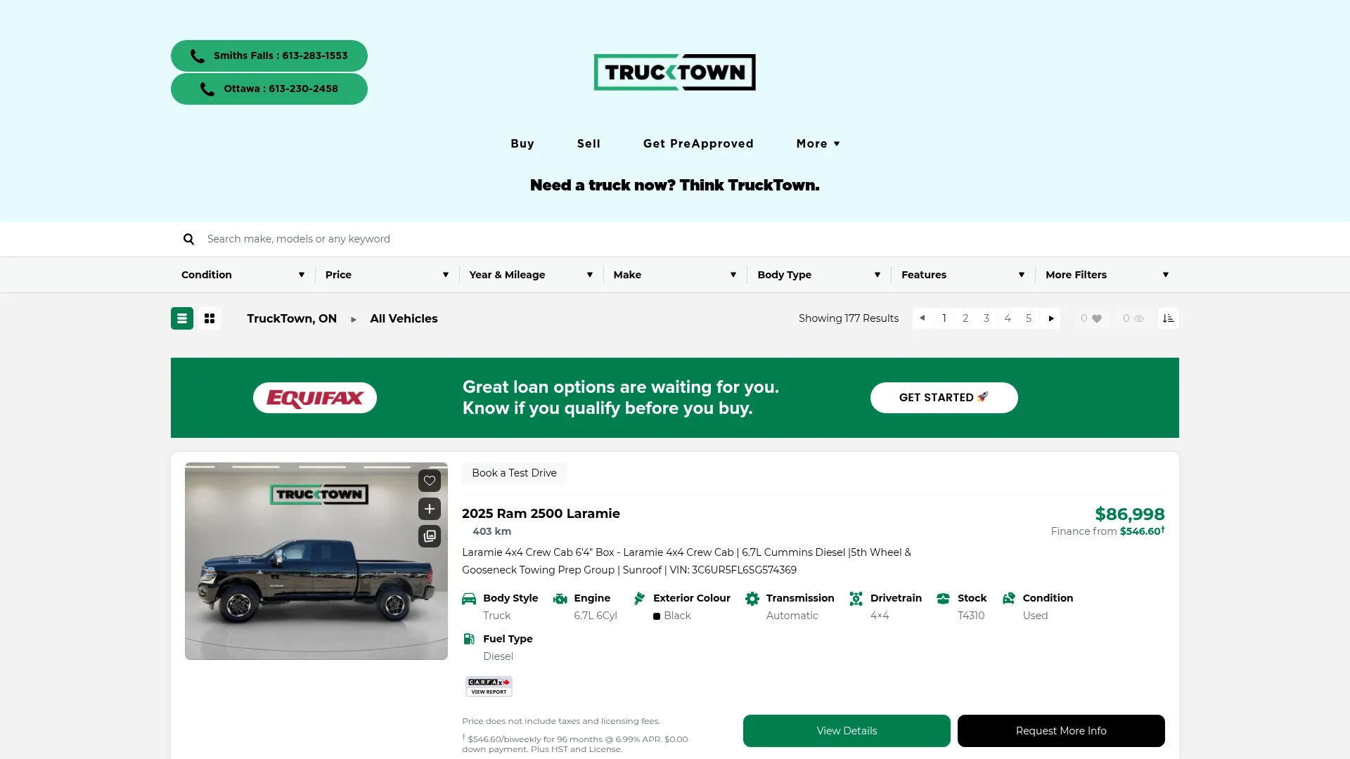 TruckTown website