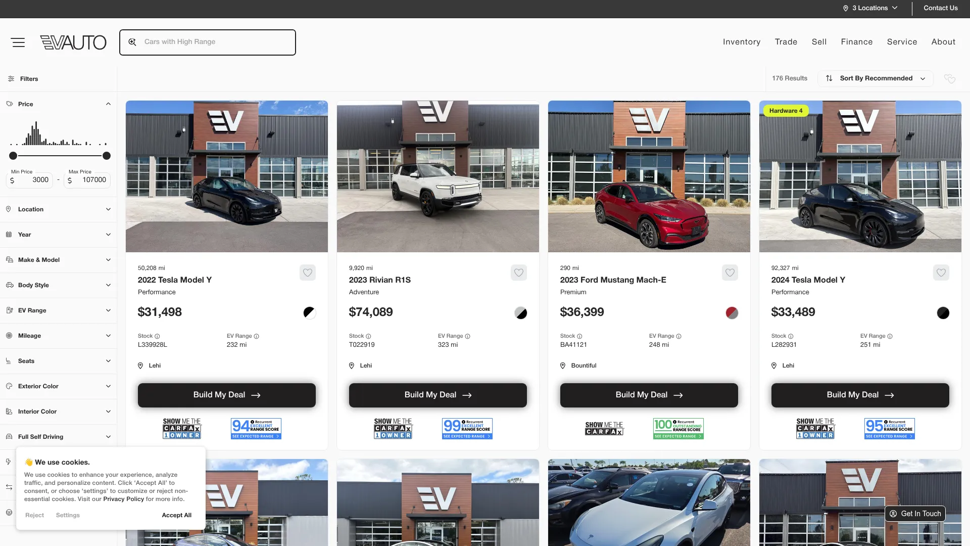 EV Auto website
