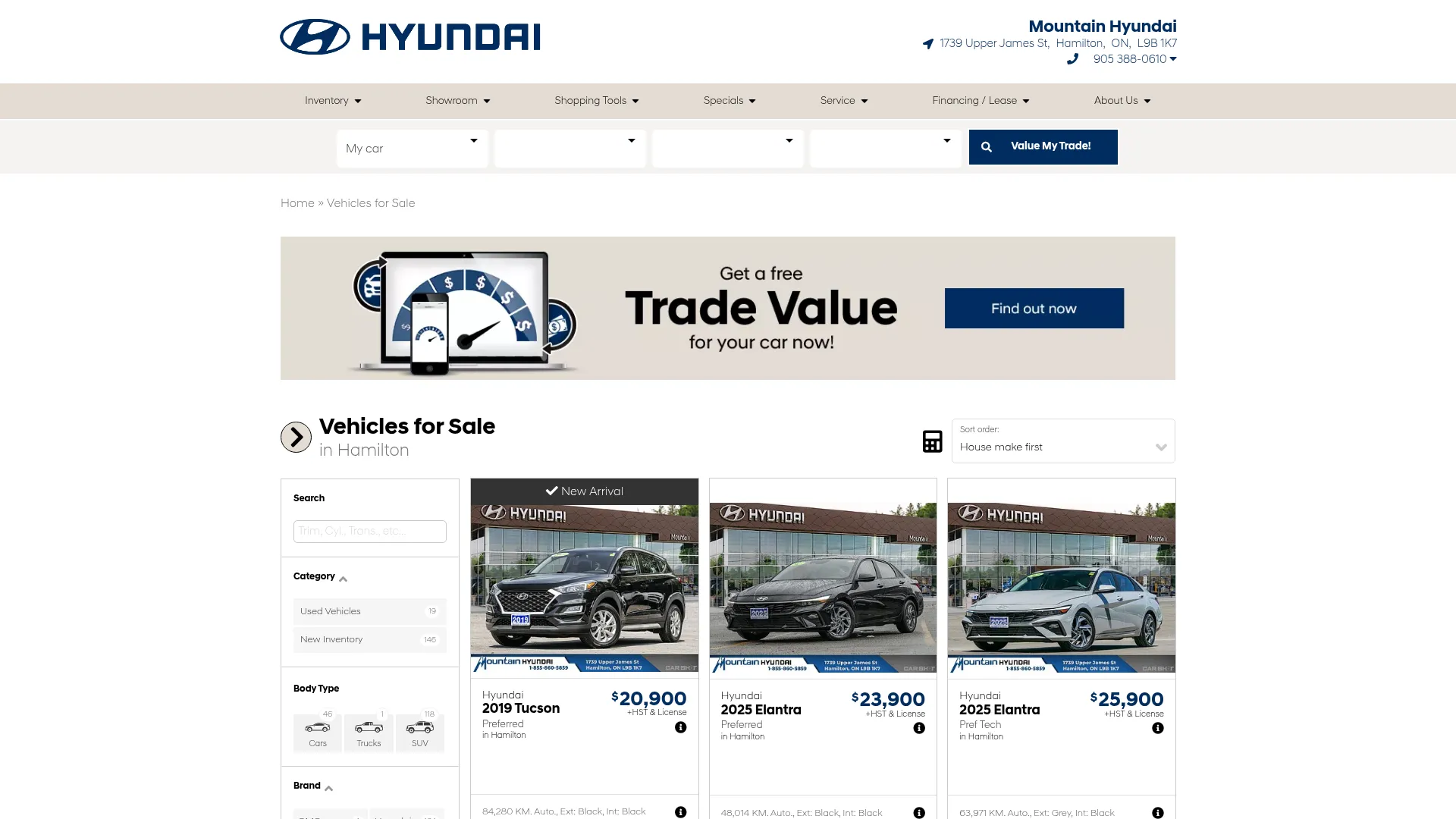 Mountain Hyundai website