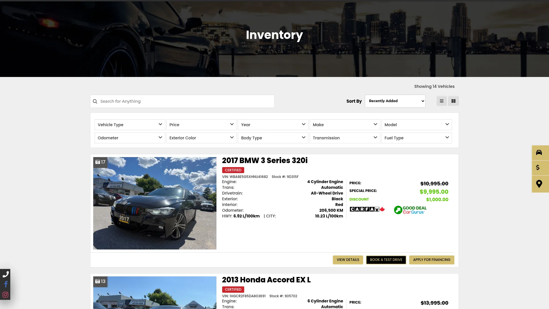 Sixth Gear Motors website