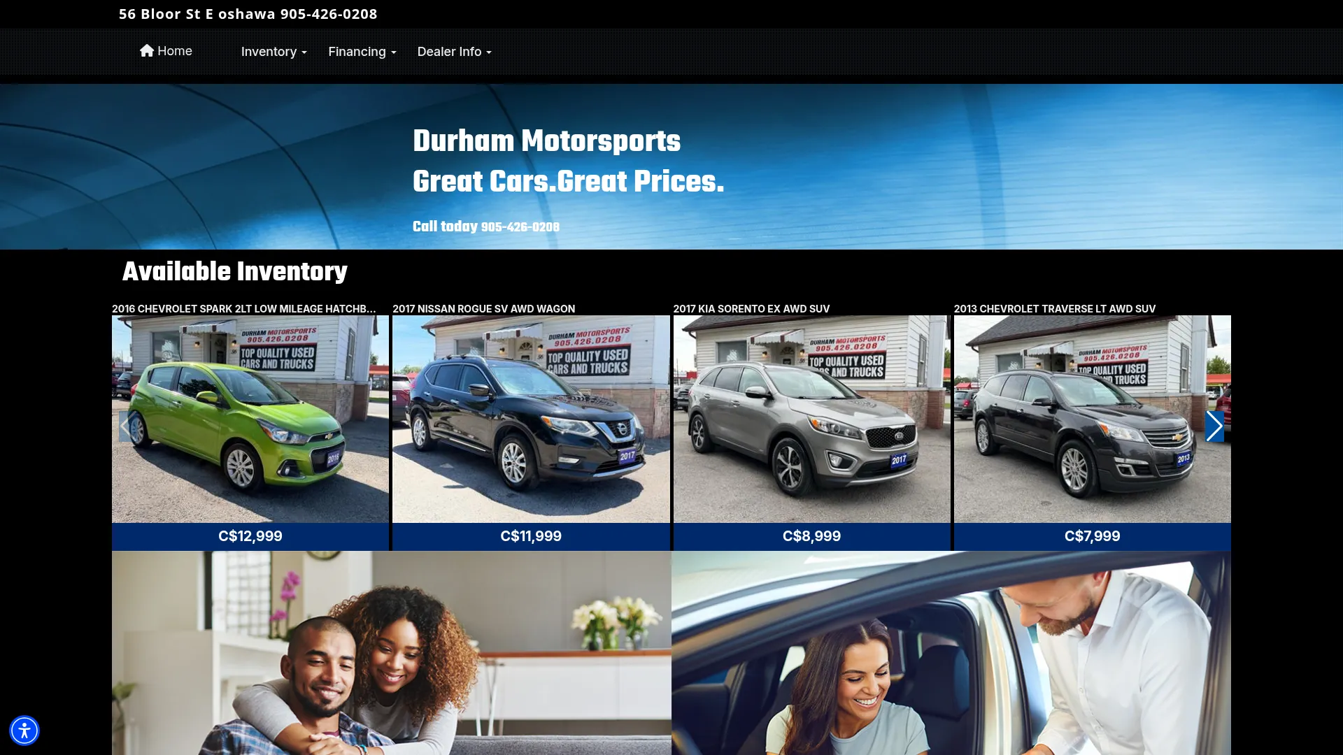 durhammotorsports.ca website